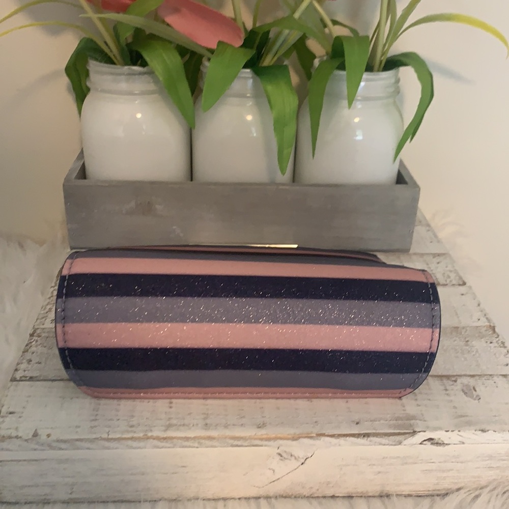 Kate spade glitter stripe make it mine purse flap - Picture 6 of 15